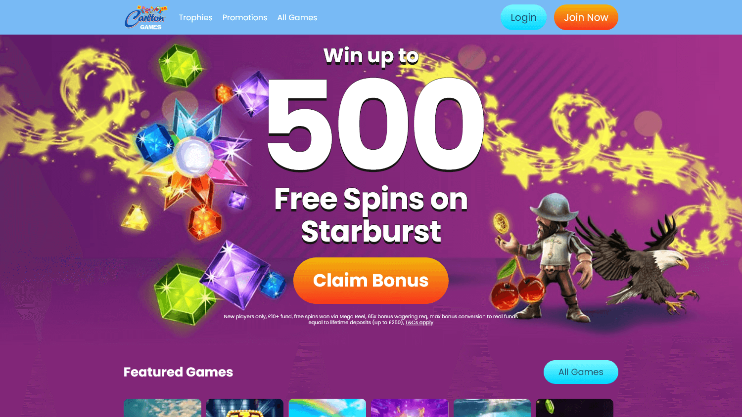 Carlton Games Casino Desktop screenshot